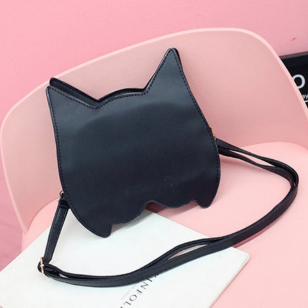 Lucha Libre Cat Mask Glitter Crossbody Handbag - Picture 3 of 8